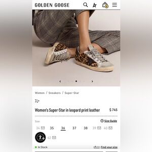 Women's Super-Star in leopard print leather
Size 36